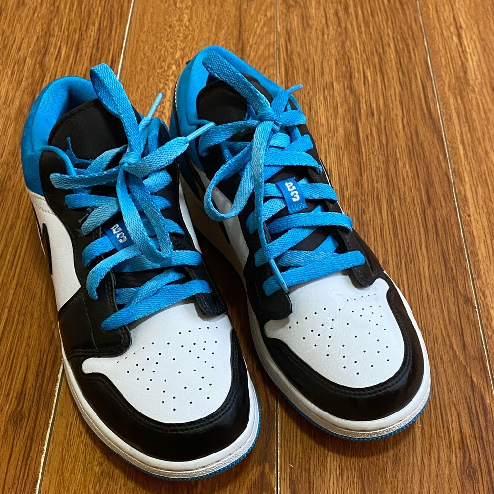 blue suede low top jordan’s